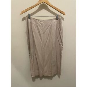 Vintage Barrie pace ltd beige wool pencil office work midi skirt size 8